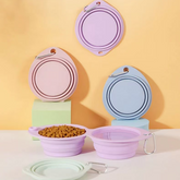 Portable & Collapsible Dual Silicone Pet Bowls