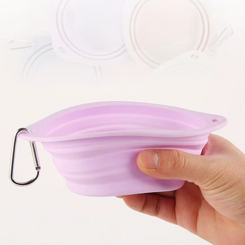 Portable & Collapsible Dual Silicone Pet Bowls